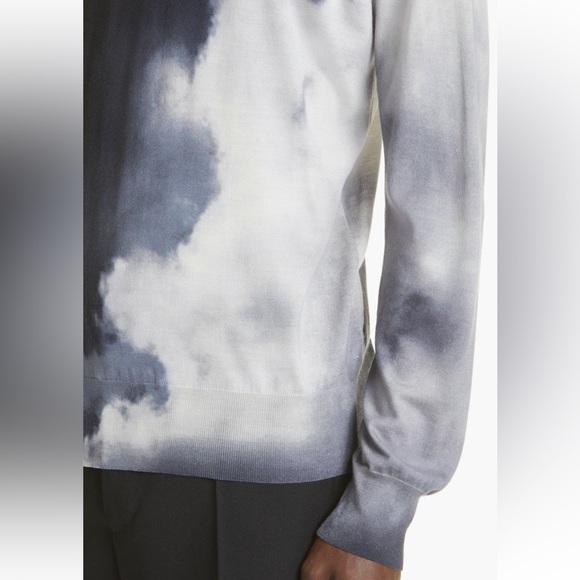 Alexander McQueen Storm Print Wool and Silk Sweater, size S - Picture 7 of 12